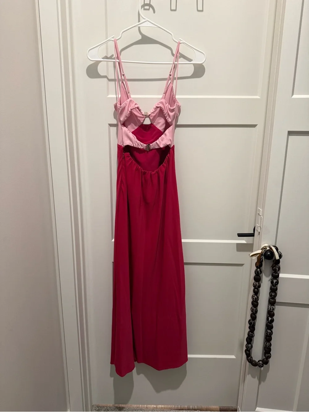 Abercrombie & Fitch Two-Tone Pink Maxi Slip Dress